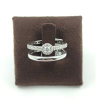 Ringe Artigianale Dame in Weißgold Diamante 168532-14